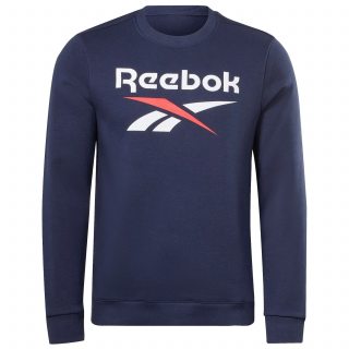 REEBOK REEBOK IDENTITY FLEECE STACKED LOGO CREW