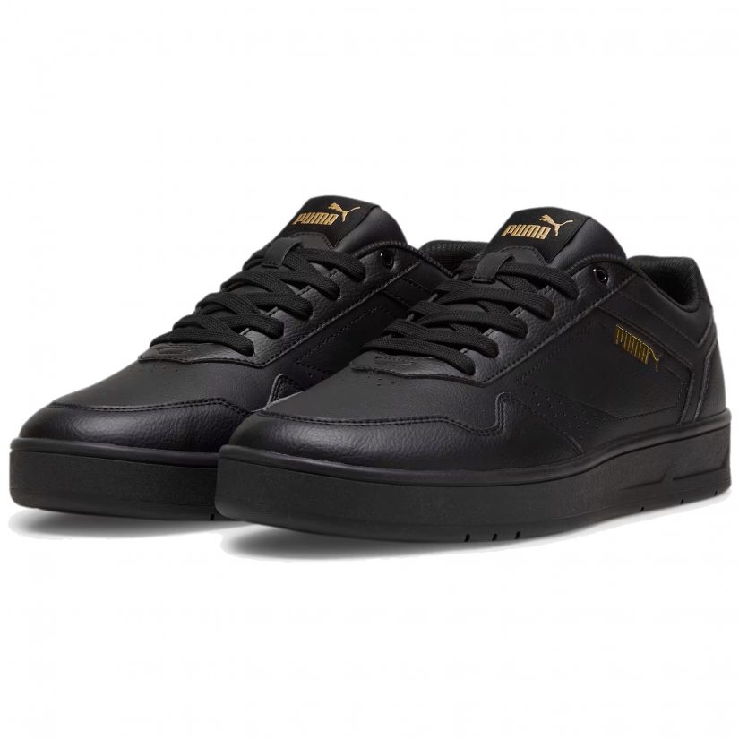 All black leather puma suede best sale