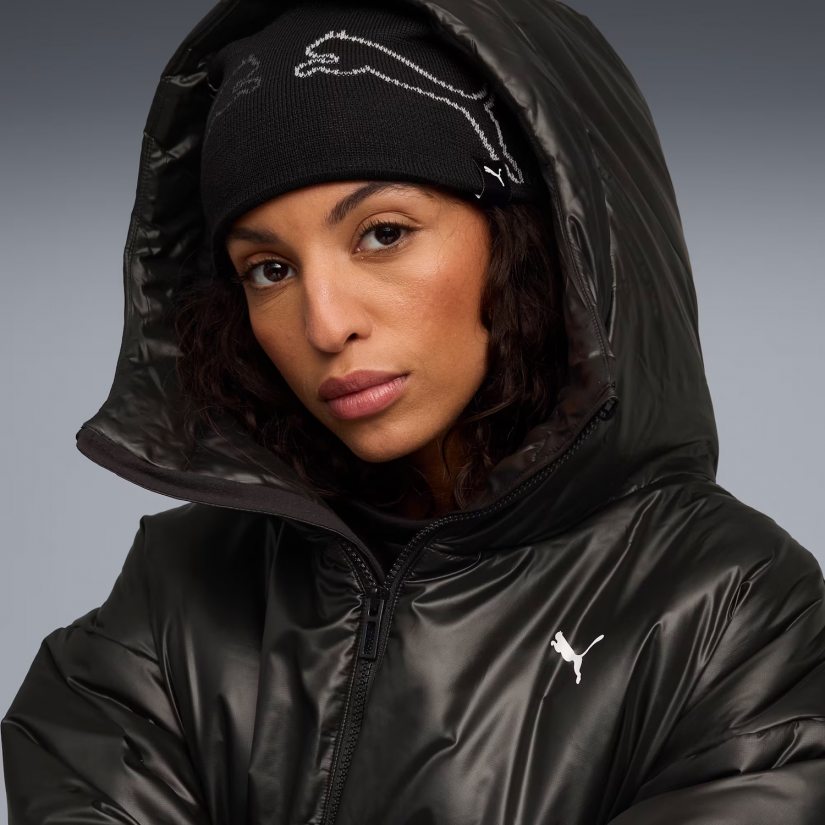 Shiny Hooded Padded Jacket