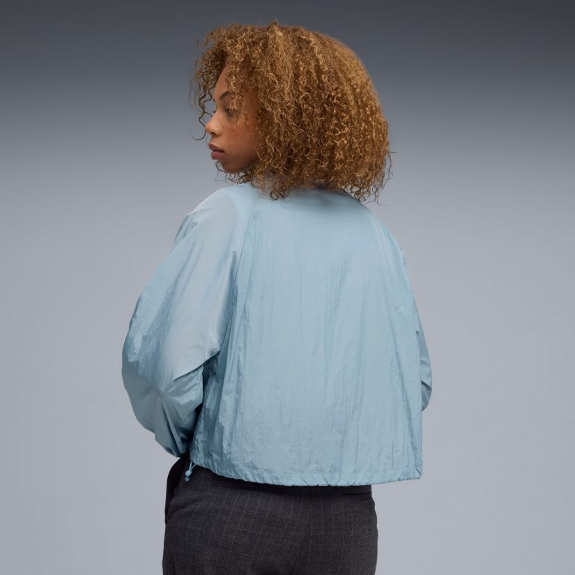 HER RELAXED FULL-ZIP WOVEN J