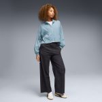 HER RELAXED FULL-ZIP WOVEN J