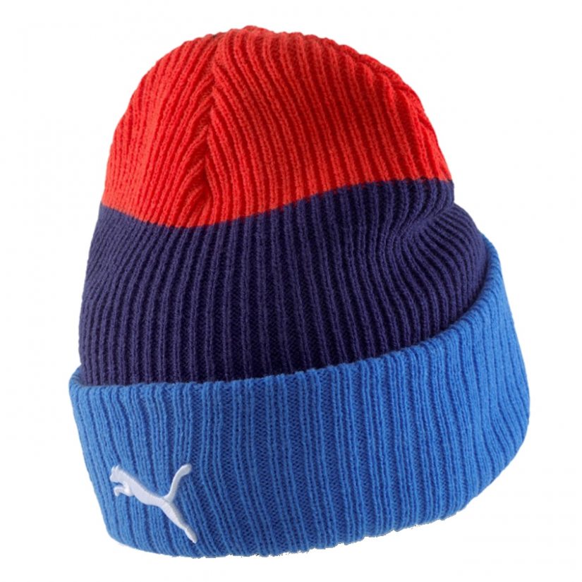 blue and red puma beanie